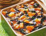 Nava Atlas' Curried Red Lentil Soup with Sweet Potatoes and Greens
