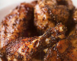 Roasted Black Pepper Chicken Wings with Maple Bourbon Glaze