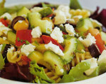 The Poor Chef's Mediterranean Chickpea Pasta Salad