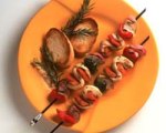 Savory apricot chicken kabobs