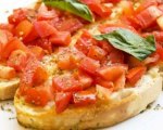 Tomato shallot bruschetta