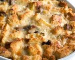 Savory breakfast bread pudding