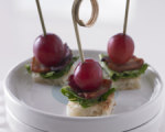 Bacon Lettuce and Grape Canapes