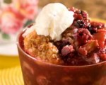 Peach and Blackberry Cobbler