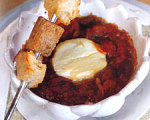 Baked Goat Cheese and Tomato Fondue