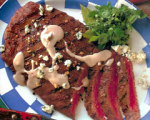 Flank Steak with Blue Cheese Sauce