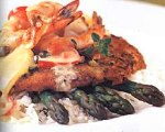 Pistachio-Crusted Pork Scaloppine with Mango Shrimp
