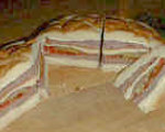 Round Layered Party Sandwich