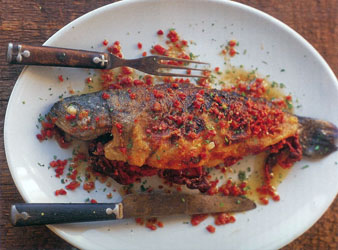 Baked Trout with Jamon Serrano