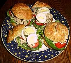 Tuna Sandwich with Capers and Fresh Basil