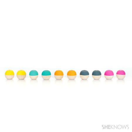 Line up the beads in the order you want them to be on your necklace.  
