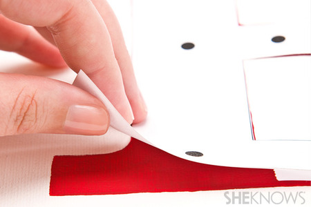 Tape template back in place