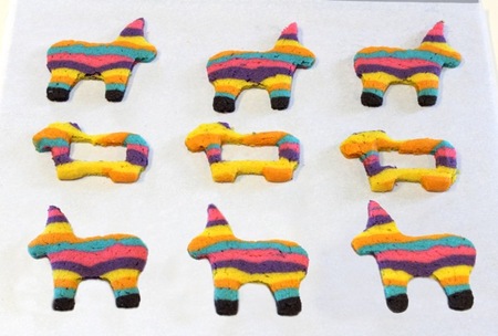Let the piñata cookies cool