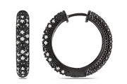 Diamond and black rhodium earrings