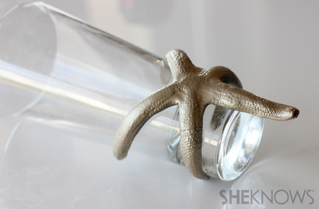 Move the clay starfish to a glass