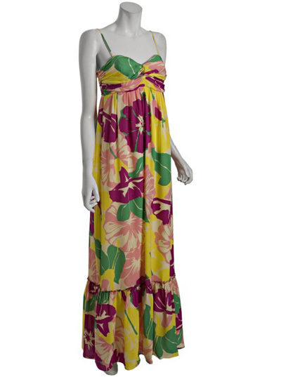 Shoshanna floral silk maxi dress