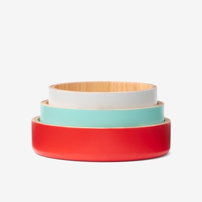 Wooden nesting bowls