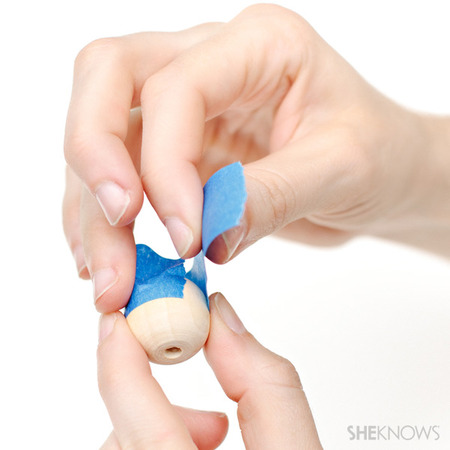 Wrap the painters tape around the bead