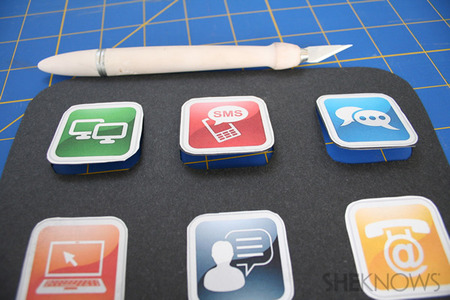 Cut around the icons