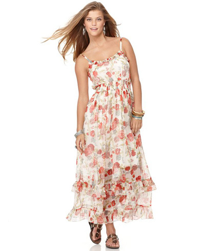 American Rag floral ruffle maxi dress