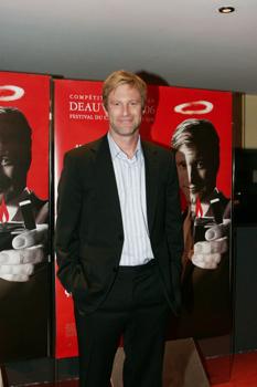 Aaron Eckhart at Paris Screening of "Thank You for Smoking"