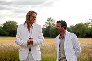 The groom with his right hand man