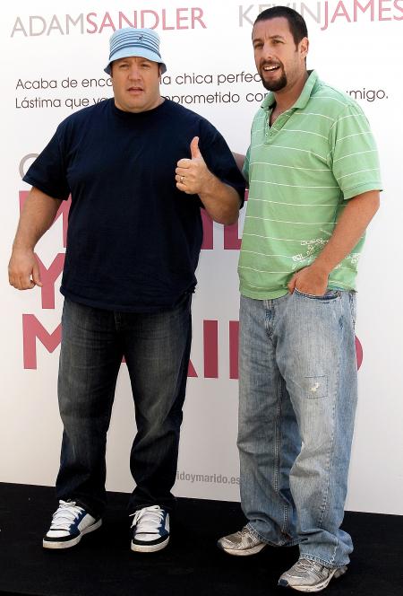 Adam Sandler with Kevin James in Mexico City