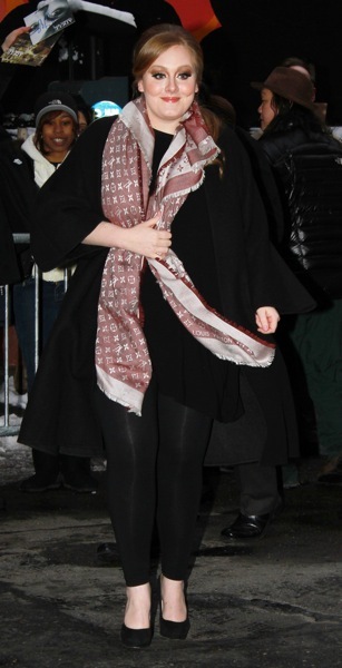 Adele in a scarf