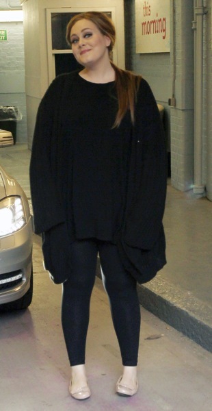 Adele in a pancho