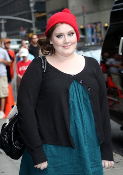 Adele in a beanie