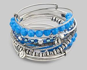 Alex and Ani Neon Blue Bangle Set