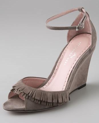 Alexandra Neel Fringe Wedge Sandals