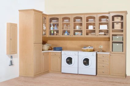 All Wood Laundry Room