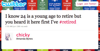 Amanda Bynes Retires