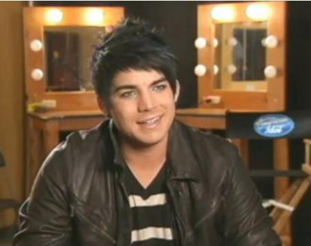 Adam Lambert being interviewed for American Idol