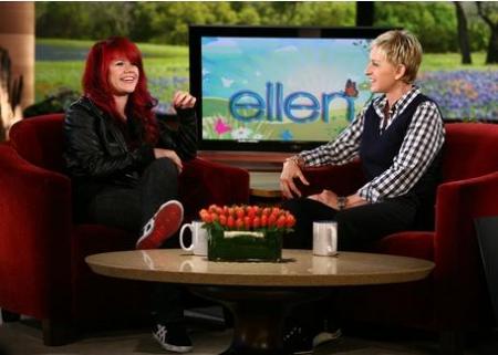 Allison Iraheta with Ellen Degeneres