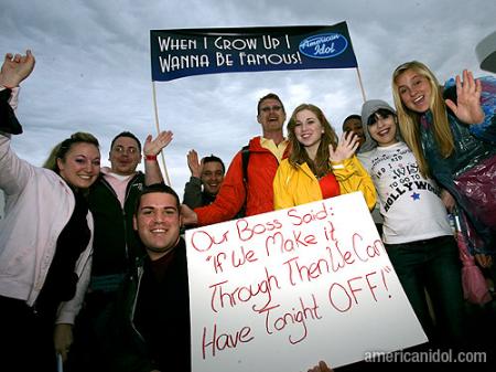 American Idol Season 9 Boston Auditions Group Off Work Sign