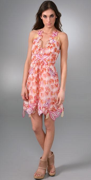 Anna Sui Floral Halter Dress