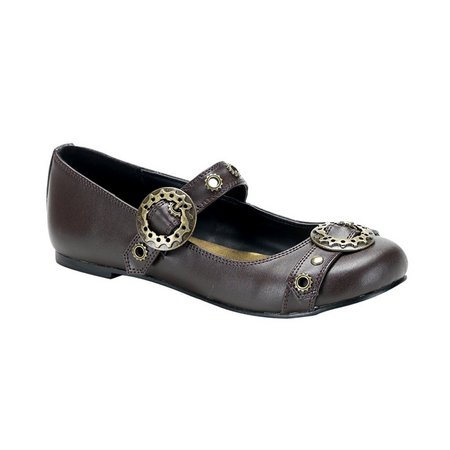 Brown Mary Jane Ballet Flats
