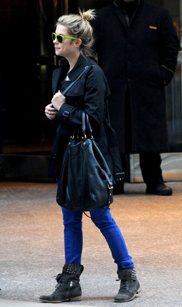 Ashley Benson leaves her Manhattan hotel
