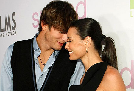 Ashton Kutcher and Demi Moore