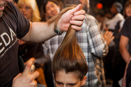 Backstage at Richard Chai