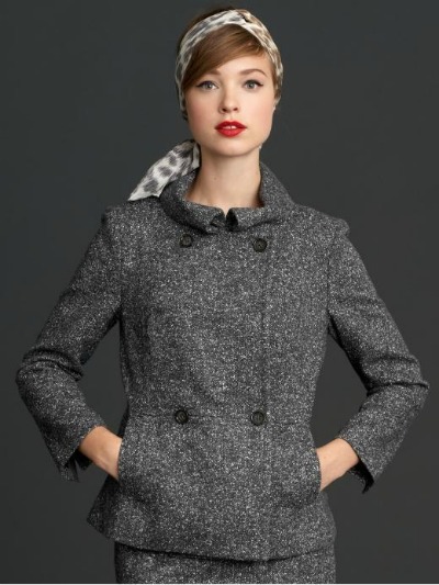 Wool-Blend Double-Breasted Jacket