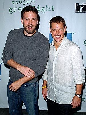 Ben Affleck and Matt Damon at a Project Greenlight event