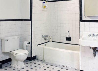 White Bathroom Ideas on Black And White Tiled Bathroom   Black And White Bathroom Ideas