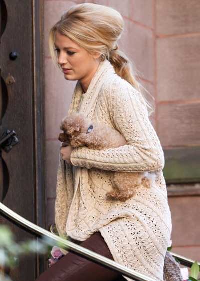 Blake Lively with a ponytail
