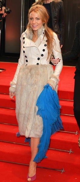 Blake Lively in a coat