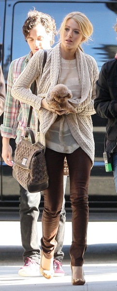 Blake Lively's chocolate colored pants