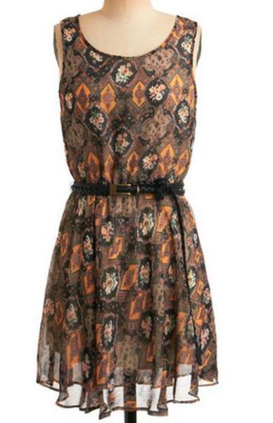 Flaunt your hippie style in this belted boho dress available at Modcloth Flaunt your hippie style in this belted boho dress available at Modcloth