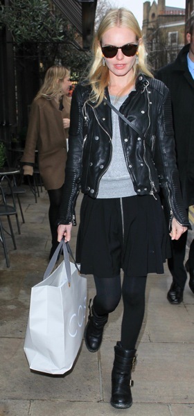Kate Bosworth in a leather jacket
